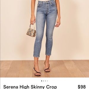 Reformation serena high skinny crop Jean